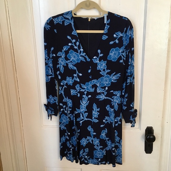 NWOT Draper James Geranium Floral Tie Sleeve Dress - Picture 5 of 8